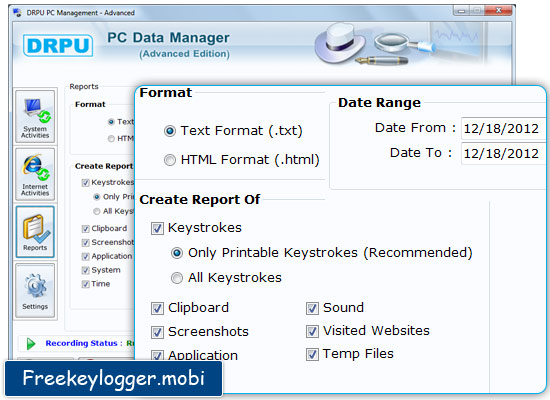Professional edition keyloggr software